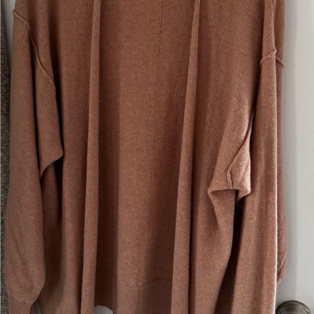 Free People Brown Open-Front Cardigan